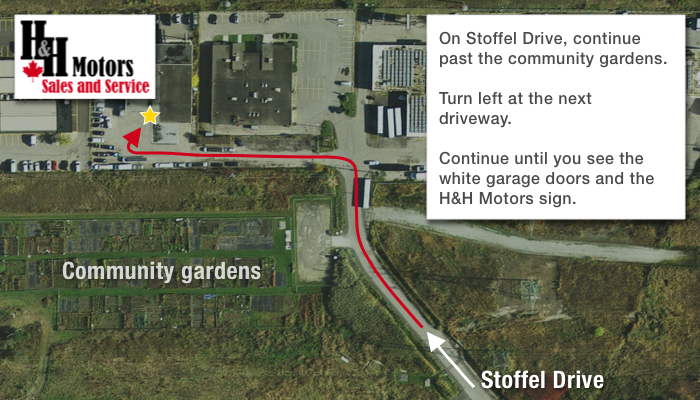 Directions to the new H&H Motors location
